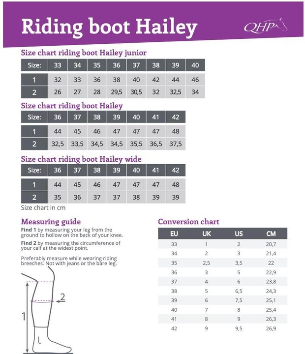 Actual product image Qhp Riding Boots Hailey Adult Wide (39)