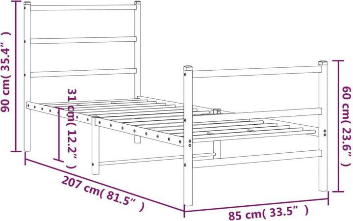 Image du produit vidaXL Bettgestell (80 x 200 cm)