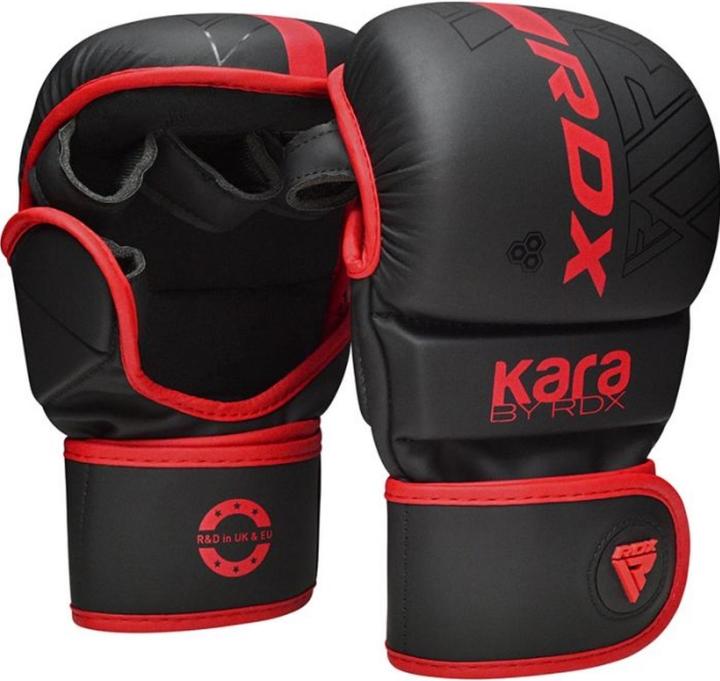 Actual product image Rdx Grappling Gloves Shooter F6 Matte Red Plus-S/M (S, M)