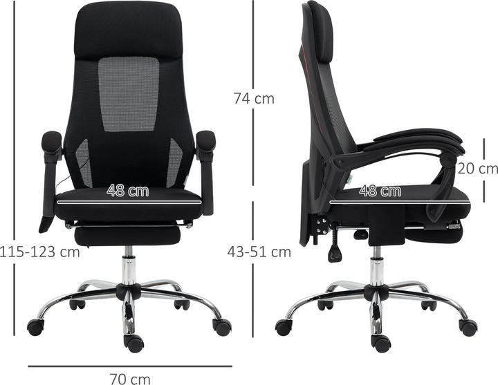 Actual product image Vinsetto Office chair with massage function