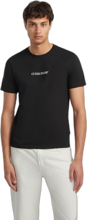 Guess lim fit t-hirt mit geticktem logo gue (S)