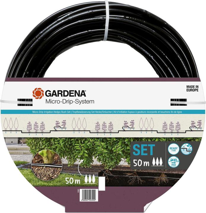 Image du produit Gardena Kit haie/arbuste Micro-Drip 50m (Kit d'irrigation goutte à goutte)