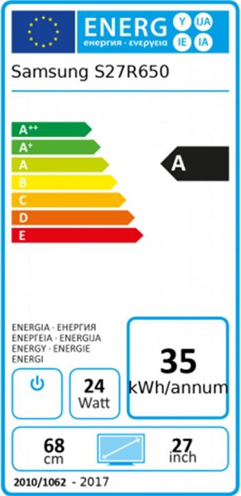 Energie-Label Samsung S27R650FDU (1920 x 1080 Pixel, 27")