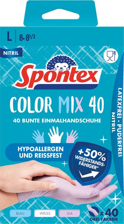 Spontex Einmalhandschuhe colormix 40 Gr. 8 (8)