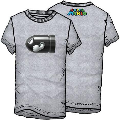 Super Mario Bros., Maglietta, T-Shirt Super Mario Proiettile L, (L)