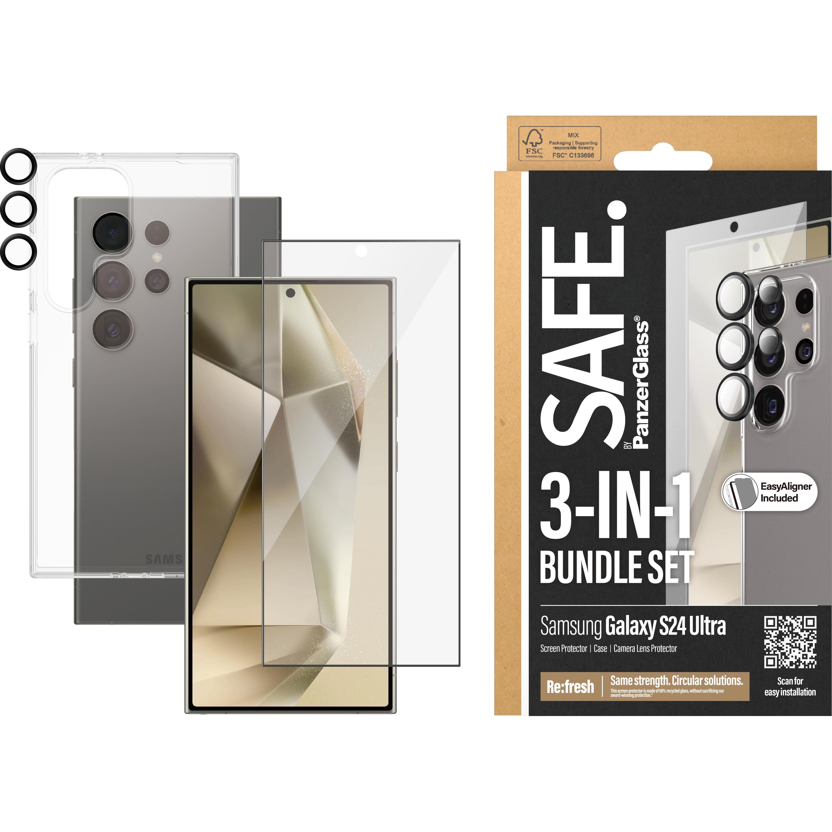 Thumbnail - Safe Edge to Edge Glass + Case (1 Stück, Samsung Galaxy S24 Ultra), Smartphone Schutzfolie, Transparent