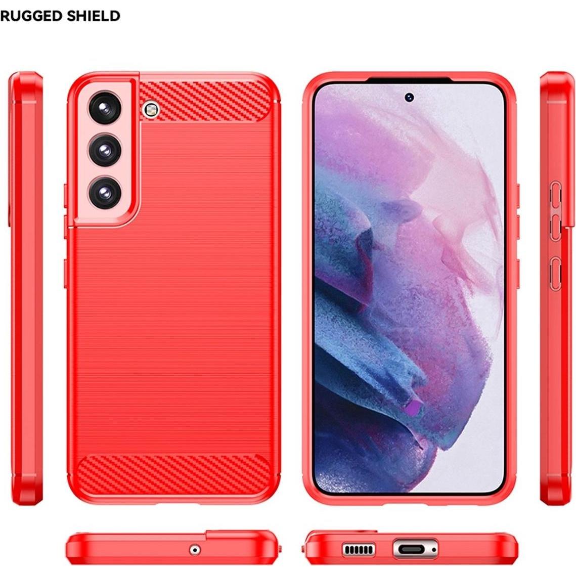 Thumbnail - König Design Hülle Handy Schutz für Xiaomi Sony Samsung Case Cover Bumper Carbon Optik Etuis (Samsung Galaxy S22+), Smar...