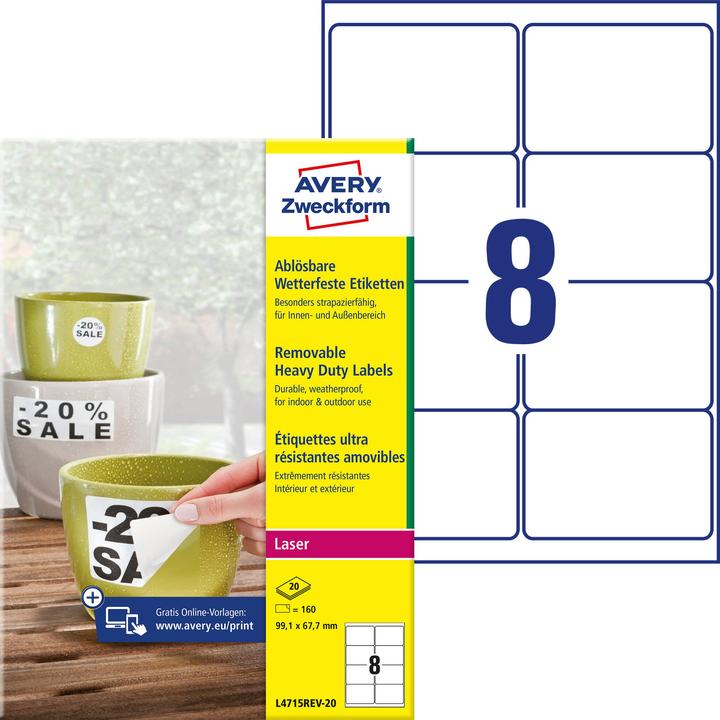 Produktbild Avery Wetterfeste Etiketten