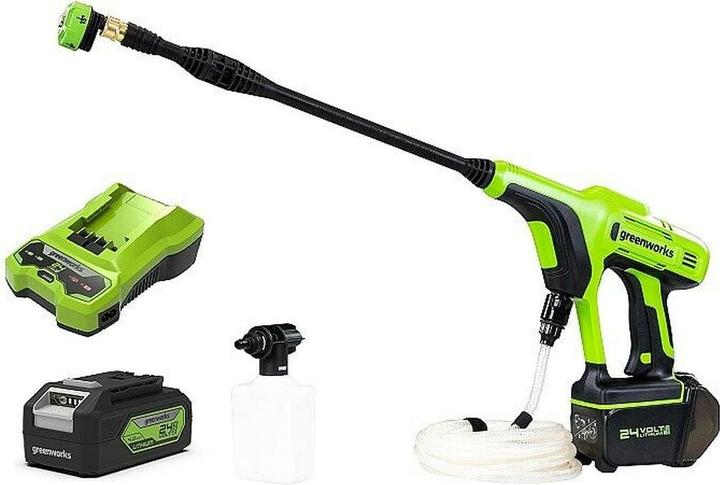 Image du produit Greenworks 24V Myjka ciśnieniowa G24PWK4 - Zestaw ładowarka + akumulator 4Ah - 5105307UB (Fonctionnement sur batterie)