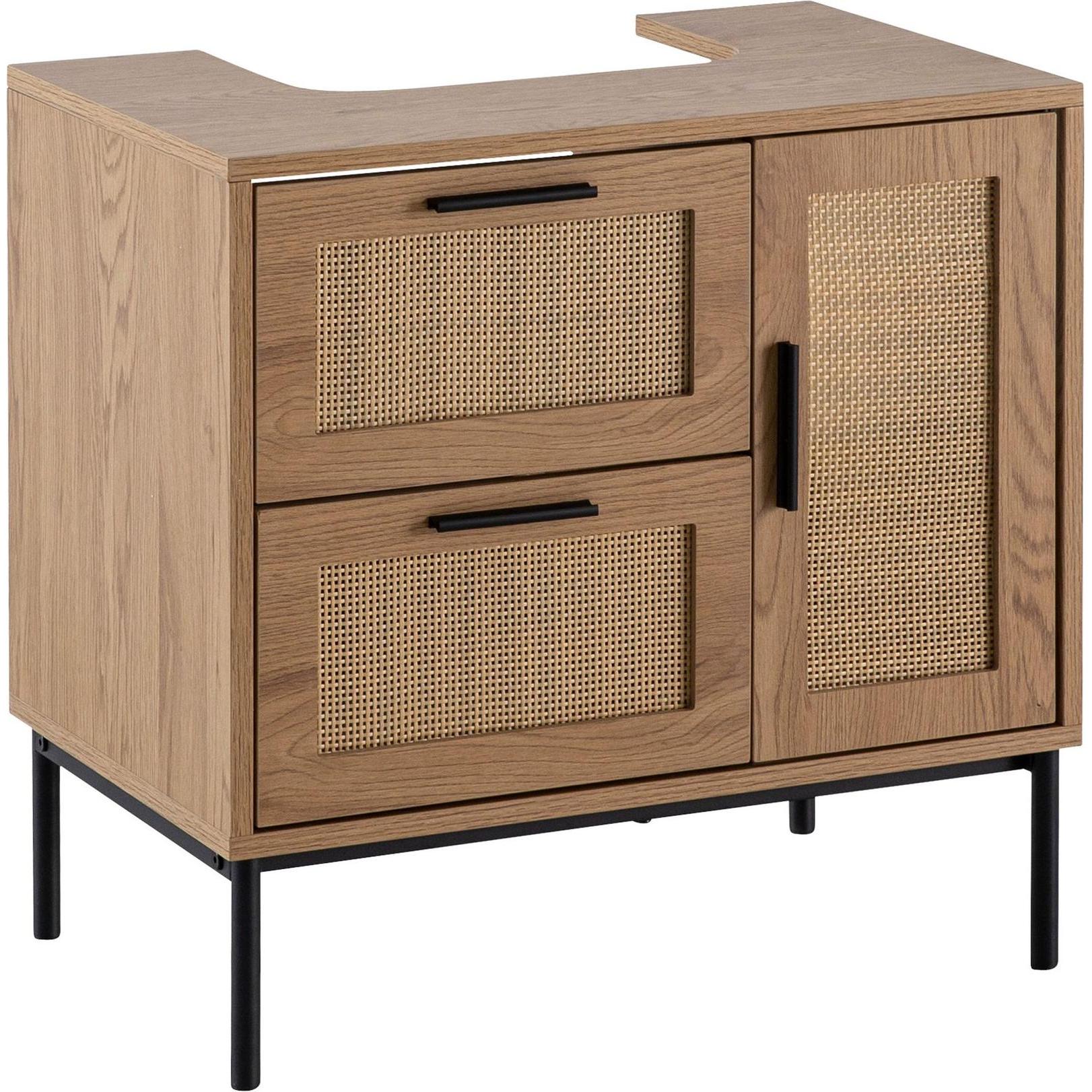 FineBuy, Waschbeckenunterschrank, Waschbeckenunterschrank (60 x 60 x 40 cm)