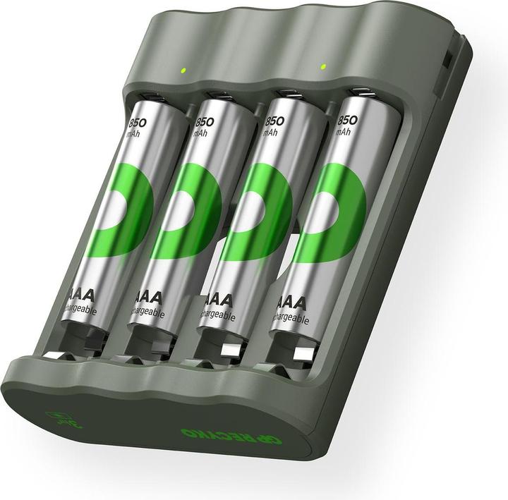 GP Batteries GP ReCyko Everyday Battery Charger, B441 (USB), incl. 4 x ...