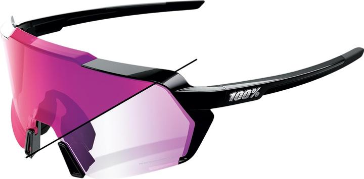 100% KORBIN Gloss Black - Purple Mirror Photochromic Lens (Black, Gloss Black, Photochromic Purple Mirro)