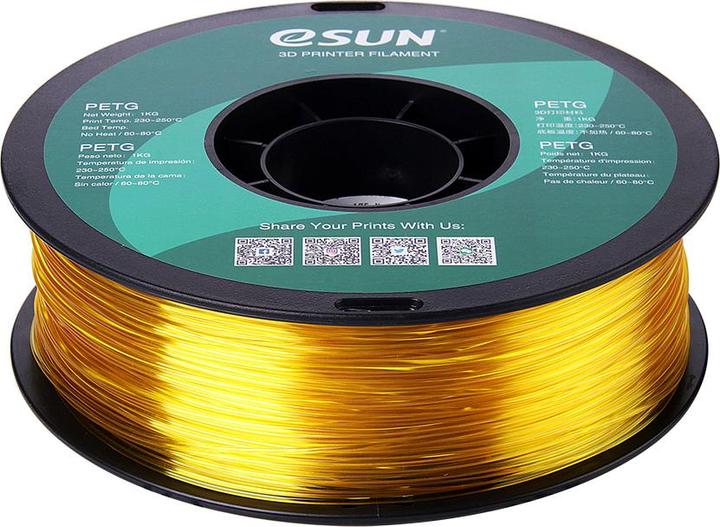 Immagine prodotto eSUN Filamento 3D PETG 1,75 mm giallo 1 kg (PETG, 1.75 mm, 1000 g, Giallo)