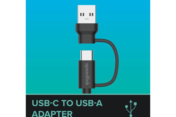 Actual product image Speedlink 2 in 1 charging cable (3 m, USB 2.0, USB 3.1)