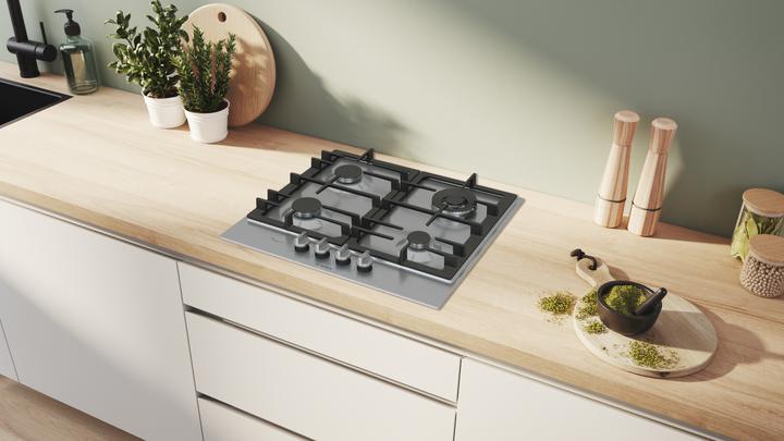 Immagine prodotto Bosch Hausgeräte Serie 6, Gaskochfeld, 60 cm, Edelstahl, PCH6A5I90