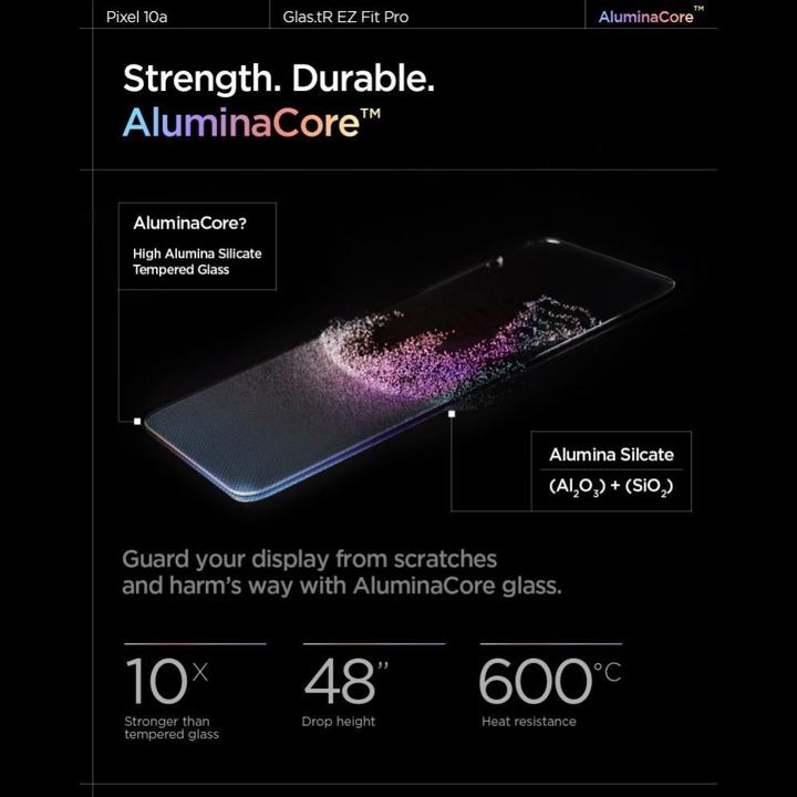 Actual product image Spigen GLAS.tR EZ Fit Pro Pixel 10a Screen Protector (2 pcs., Google Pixel 10a)