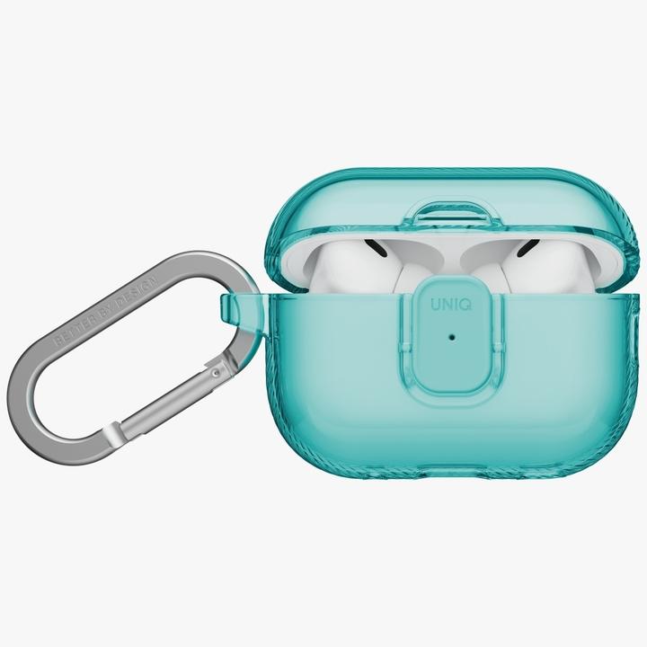 Actual product image Uniq Case Glase Pro for AirPods Pro 3 Lock Case turquoise (Headphone sleeve)