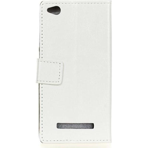 Thumbnail - MU Classic Crazy Horse II Leder Bookcover Series (Xiaomi Redmi 4A), Smartphone Hülle, Weiss