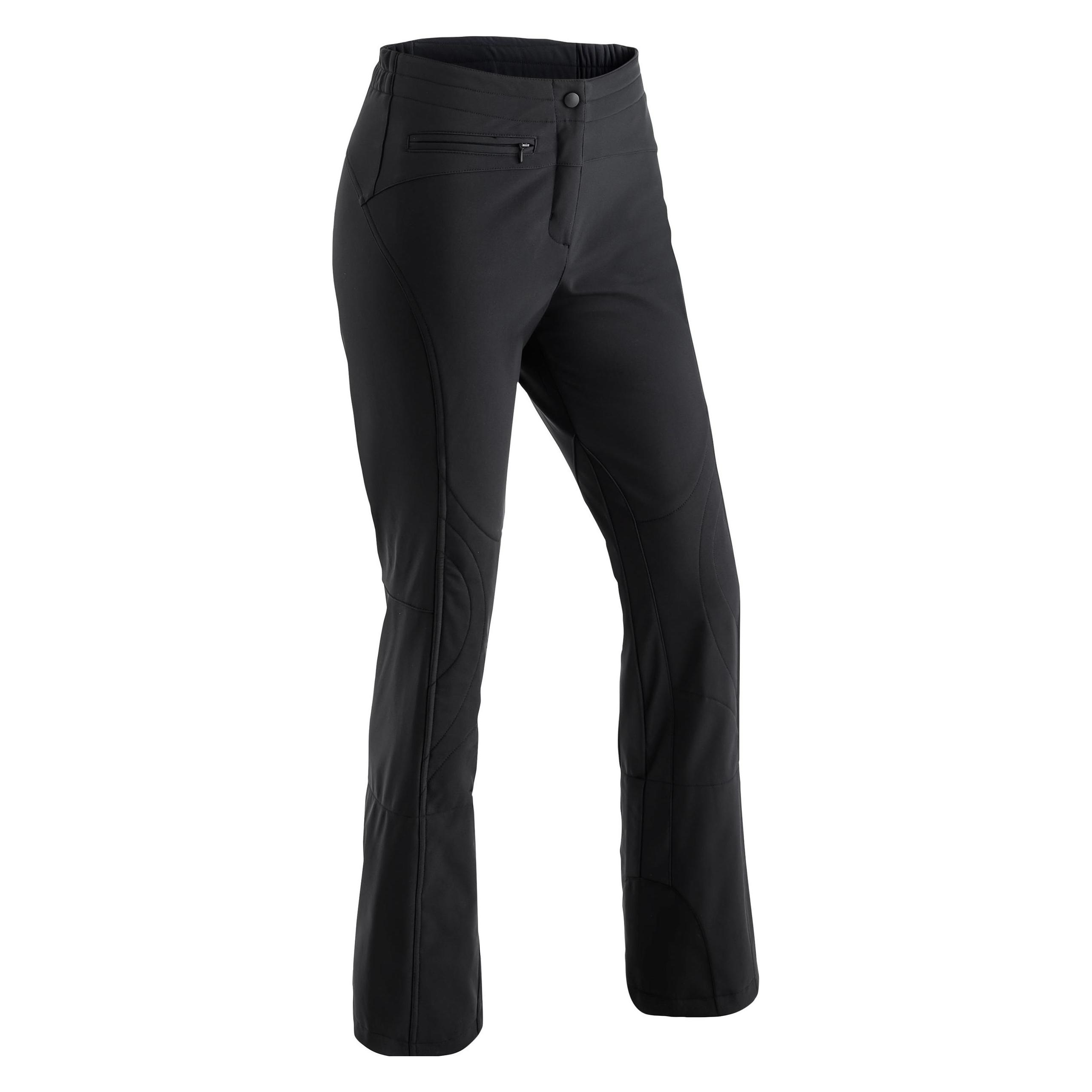 Maier Sports, Damen, Skihosen, Marie Slimfit Softshell Skihose Lang (M, L), Schwarz