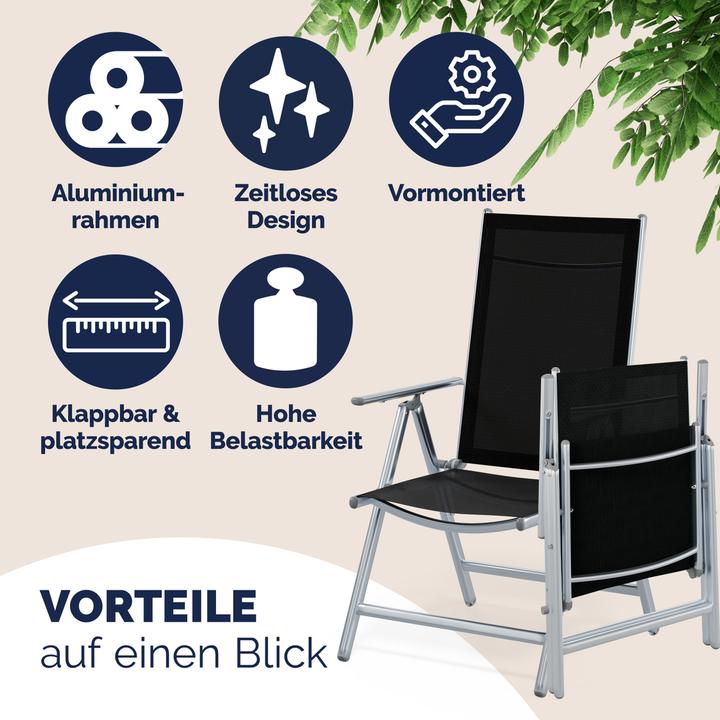 Immagine prodotto Casaria Set di 4 sedie da giardino