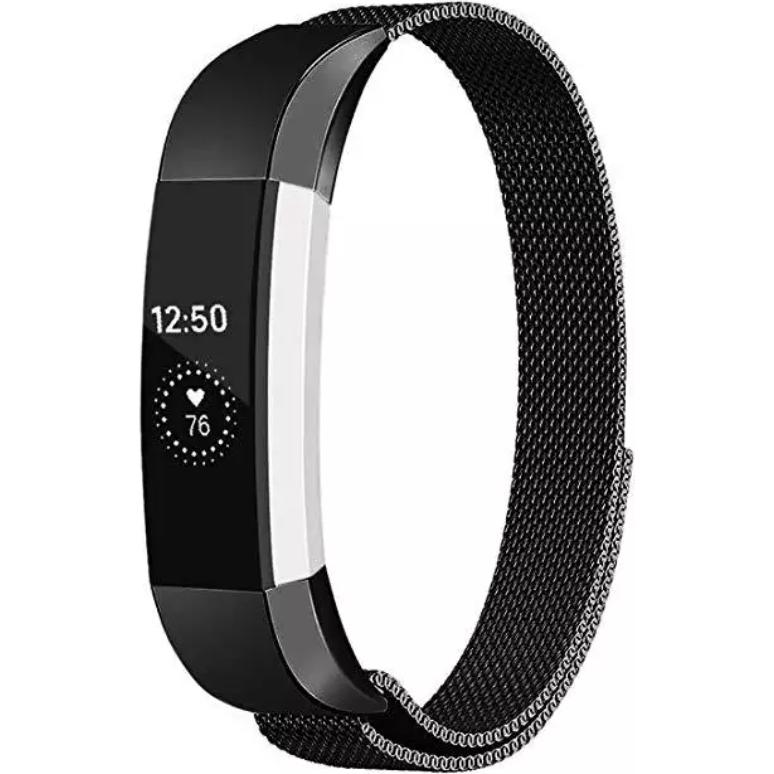 Strap-it Armband (Edelstahl, Alta HR, Alta), Uhrenarmband, Schwarz