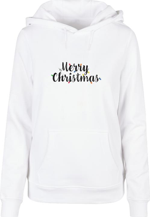 Produktbild Merchcode Ladies Merry Christmas Lights Basic Hoody - 116651 (XS)