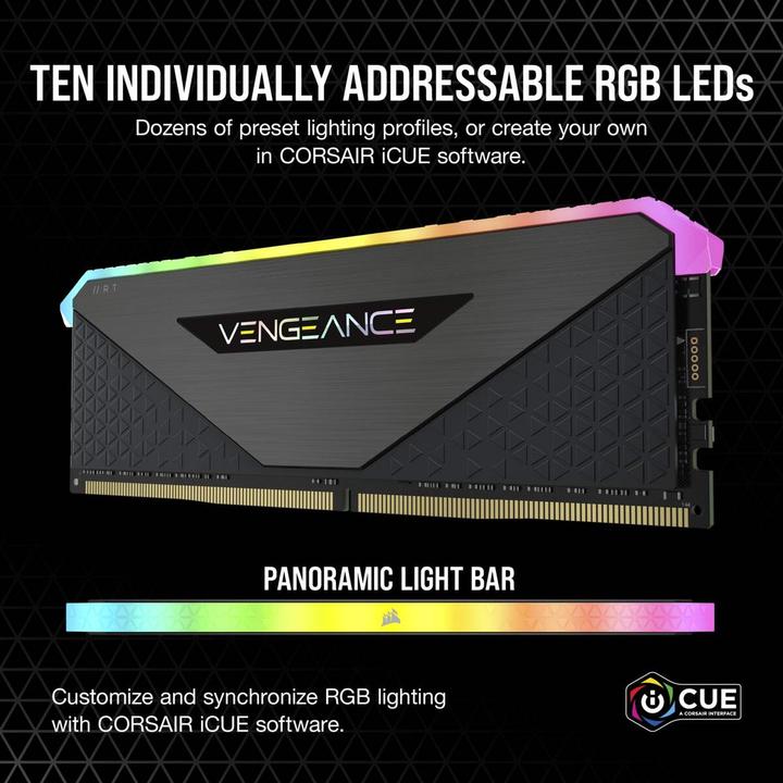 Productafbeelding Corsair Vengeance RGB RT (2 x 8GB, 4000 MHz, DDR4 RAM, DIMM 288 pin)