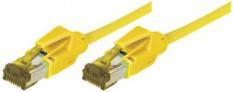 Actual product image Tecline Patch cable S/FTP, PiMF, Cat 6a, yellow, 2.0 m For 10 Gigabit/s, halogen-free, with Draka cable and (PiMF, S/FTP, CAT6a, 2 m)