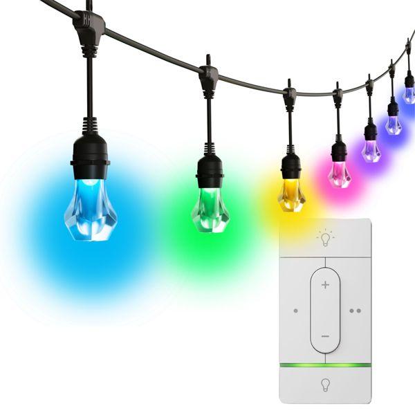 Nanoleaf, Catena luminosa, Bundle Outdoor String Light Starter 15m + Sense+Switch (15 m)