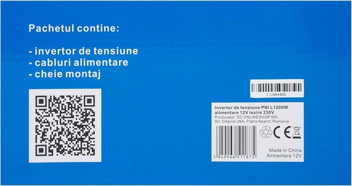 Actual product image PNI Voltage inverter L1200W Supply 12V Output 230V