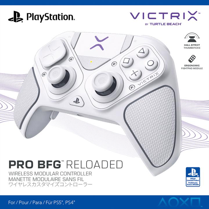 Actual product image Turtle Beach Victrix Pro BFG Reloaded Wireless Modular Controller for PS - White (PS5)