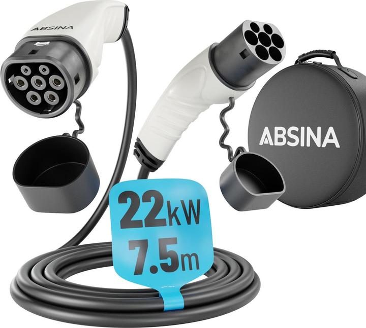 Actual product image Hückmann Charging cable for electric cars (22 kW, 32 A, 7.50 m)