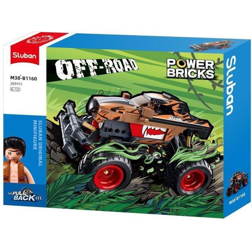 Sluban SL96020 - Pullback Off Road Fahrzeug "Big Foot" schwarzorange