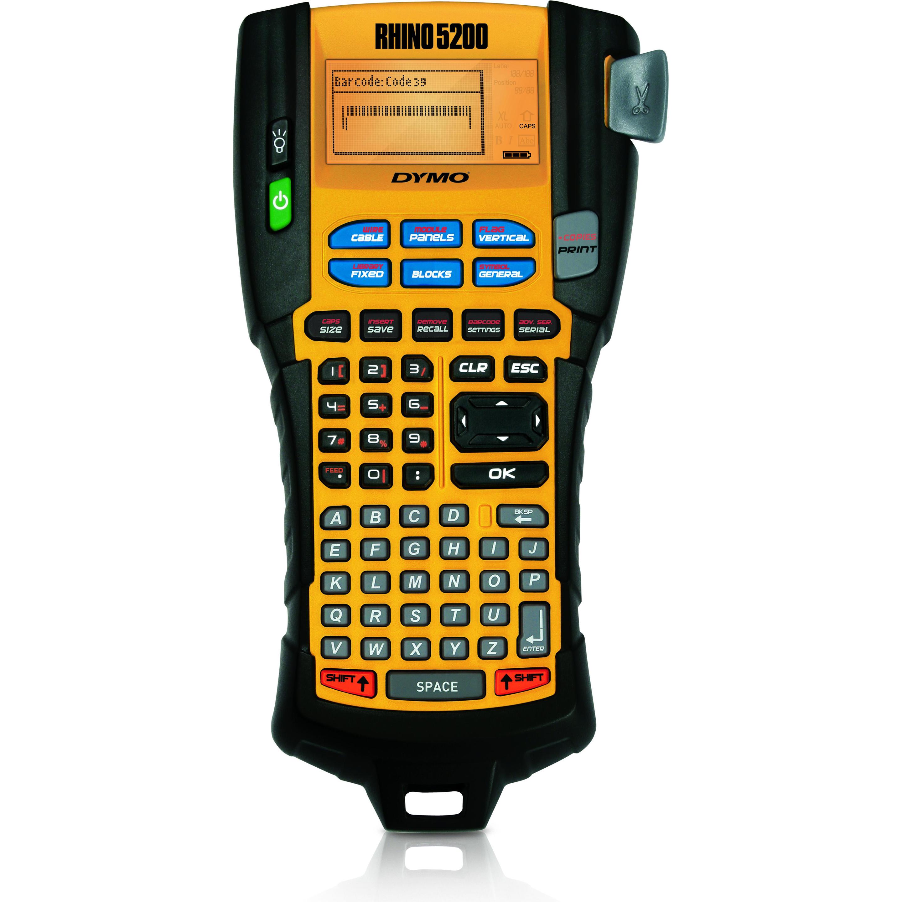 Dymo Rhino 5200, Beschriftungsgerät, Schwarz, Gelb