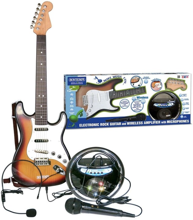 Image du produit Bontempi Guitare électronique rock avec ampli (Multilingue)