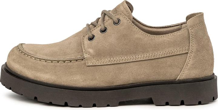 Birkenstock Highwood Moc Lace Low Suede Leather (Regular Fit) Gray Taupe (38)