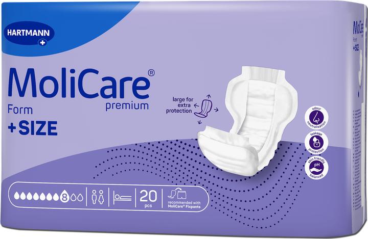 Image du produit MoliCare Form +SIZE Protections anatomiques (20 x, L)