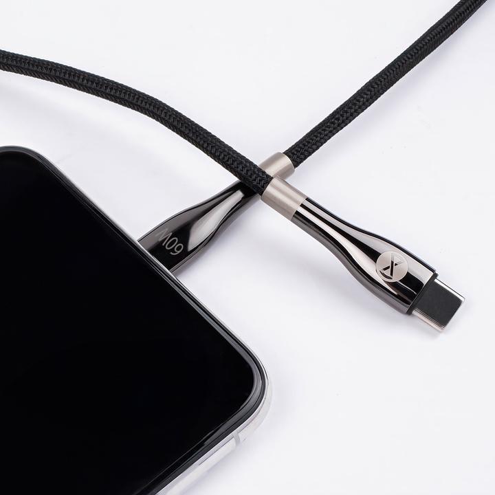 Image du produit Forever Câble élégant USB-C - USB-C 2,0 m 60W noir (2 m, USB 2.0, 60 W)