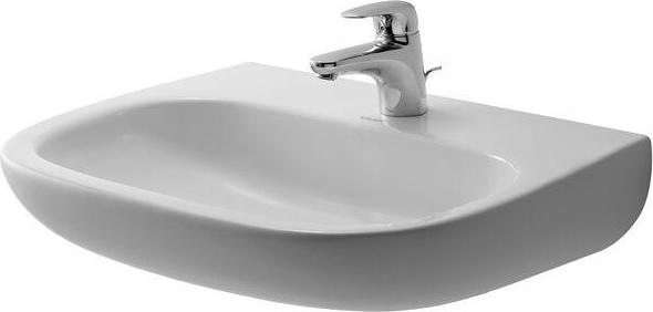 Produktbild Duravit Waschtisch D-CODE MED o ÜL m HLB 550x430mm 1 Hahnloch weiss (430 mm, 550 mm)