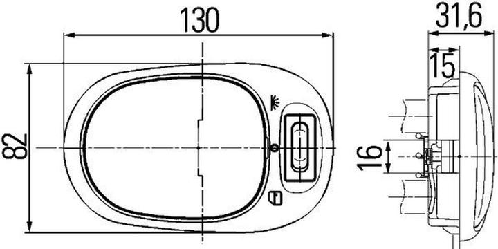 Actual product image Hella Interior light interior halogen for MASSEY FERGUSON JOHN DEERE