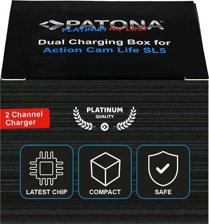 Image du produit Patona Ladegerät Dual Action Cam SL5 (Chargeur de batterie d'appareil photo)
