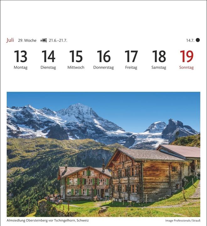 Produktbild Alpen Sehnsuchtskalender 2026 - Wochenkalender mit 53 Postkarten