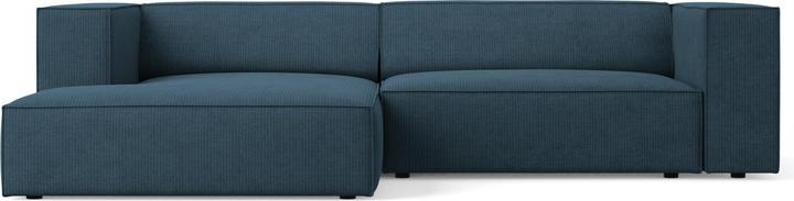 Actual product image Cosmopolitan Design Left Corner Sofa, "Arendal", 3 Seats, Navy Blue, 224x166x70 Made in Europe (Corner sofa)