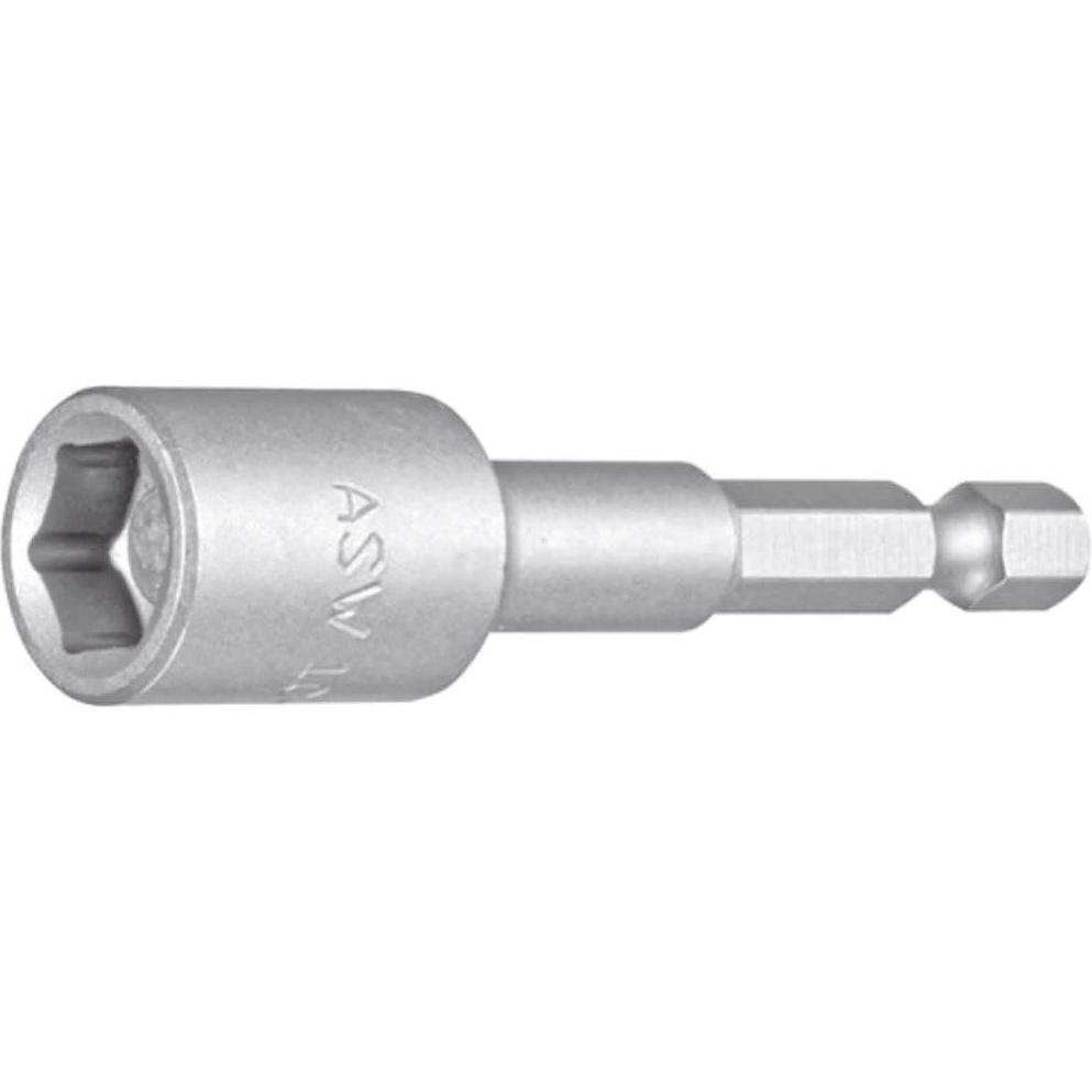 Thumbnail - ASW, Steckschlüssel + Stecknuss, 1/4 Bitaufnahme Steckschlüsseleinsatz Ø 6 mm mitDauermagnet (1/4")