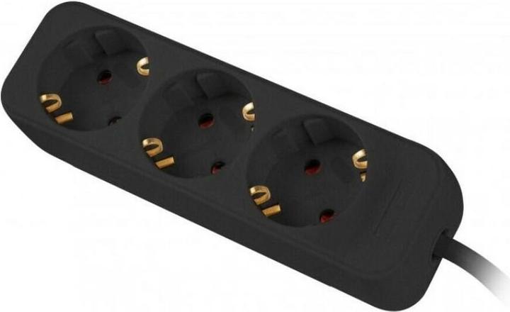 Produktbild Lanberg PS0-03F-0150-BK Verlängerungskabel 3 AC-Ausgänge Indoor (3x, CEE 7/3, 1.50 m)