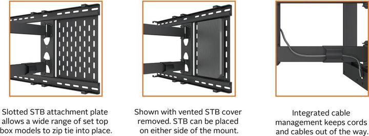 Image du produit Multibrackets Support mural 37" - 70", noir, métal, max.45kg (Mur, 45 kg, 37" - 70")