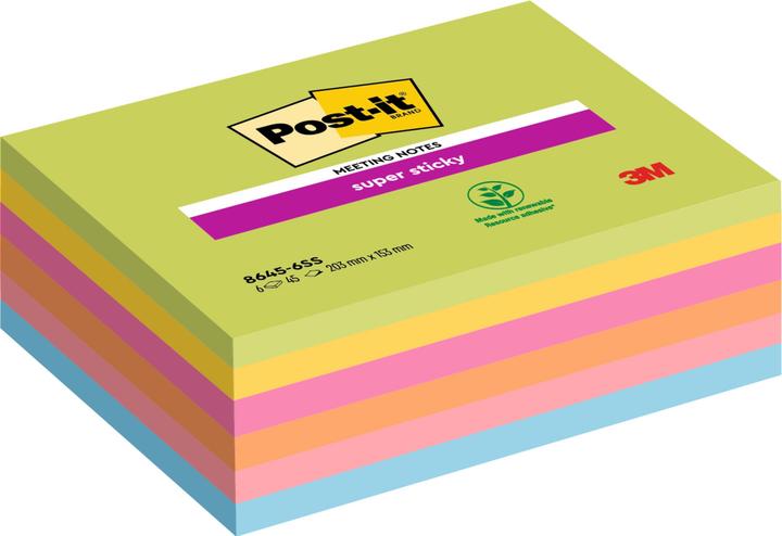 Immagine prodotto Post-it Super appiccicoso di grande formato (203 x 153 mm)