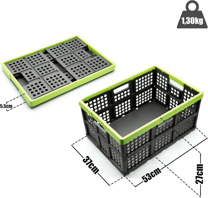Produktbild BigDean 2 x faltbare Einkaufskörbe