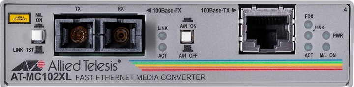 Image du produit Allied Telesis Allied Telesyn AT-MC102XL, 100TX à 100FX (SC) (Convertisseur de médias)