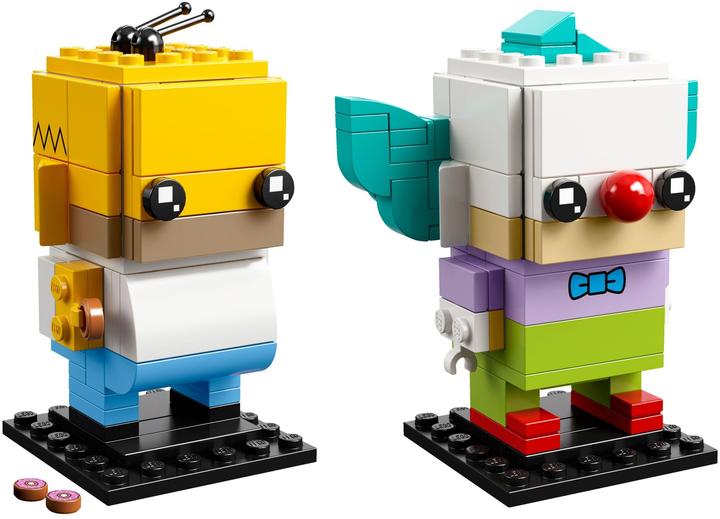 Actual product image LEGO Brick Headz Homer Simpson and Krusty the Clown 41632 (41632, LEGO Brickheadz)